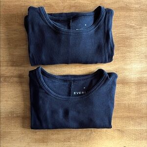 Everlane the Luxe Rib Long Sleeve and Short Sleeve Crew